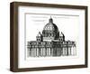 The Exterior of St. Peter's Basilica in Rome, from Orthographia Partis Exterioris-Etienne Duperac-Framed Giclee Print