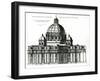 The Exterior of St. Peter's Basilica in Rome, from Orthographia Partis Exterioris-Etienne Duperac-Framed Giclee Print