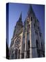 The Exterior of the Christian Cathedral, Chartres, Eure Et Loir, Centre, France-Jonathan Hodson-Stretched Canvas