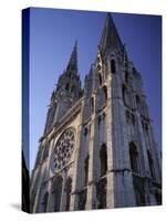 The Exterior of the Christian Cathedral, Chartres, Eure Et Loir, Centre, France-Jonathan Hodson-Stretched Canvas