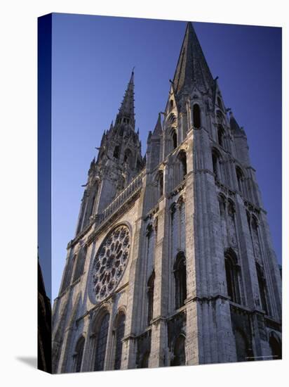 The Exterior of the Christian Cathedral, Chartres, Eure Et Loir, Centre, France-Jonathan Hodson-Stretched Canvas