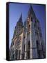 The Exterior of the Christian Cathedral, Chartres, Eure Et Loir, Centre, France-Jonathan Hodson-Framed Stretched Canvas