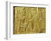 The Exterior of the Gilt Shrine Showing the Queen Bringing Unguents and Flowers, Thebes, Egypt-Robert Harding-Framed Photographic Print