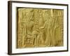 The Exterior of the Gilt Shrine Showing the Queen Bringing Unguents and Flowers, Thebes, Egypt-Robert Harding-Framed Photographic Print
