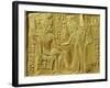 The Exterior of the Gilt Shrine Showing the Queen Bringing Unguents and Flowers, Thebes, Egypt-Robert Harding-Framed Photographic Print