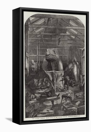 The Extinct Animals Model-Room, at the Crystal Palace, Sydenham-null-Framed Stretched Canvas