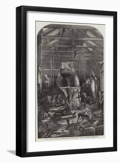 The Extinct Animals Model-Room, at the Crystal Palace, Sydenham-null-Framed Giclee Print