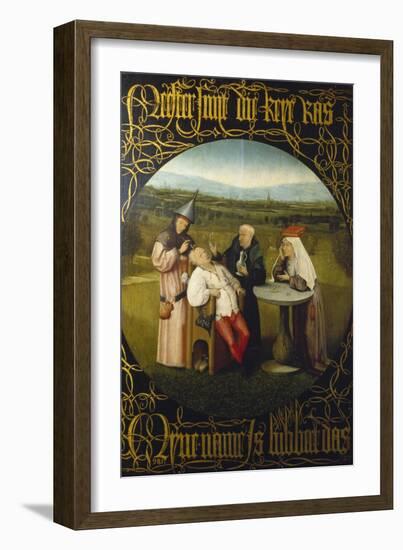 The Extraction of the Stone of Madness (The Cure of Folly), ca. 1490-Hieronymus Bosch-Framed Giclee Print