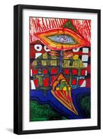 The Eye and the Beard of God-Friedensreich Hundertwasser-Framed Art Print