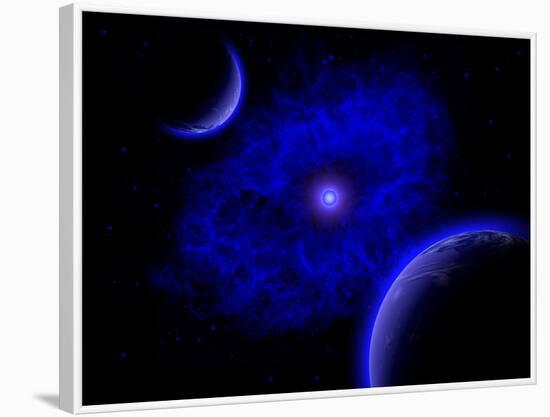 The Eye of a Nebula, a Star at the Center of a Gaseous Nebula-Stocktrek Images-Framed Art Print