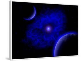 The Eye of a Nebula, a Star at the Center of a Gaseous Nebula-Stocktrek Images-Framed Art Print