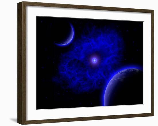 The Eye of a Nebula, a Star at the Center of a Gaseous Nebula-Stocktrek Images-Framed Art Print