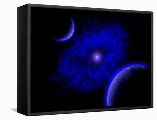 The Eye of a Nebula, a Star at the Center of a Gaseous Nebula-Stocktrek Images-Framed Stretched Canvas