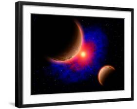 The Eye of a Nebula, a Star at the Center of a Gaseous Nebula-Stocktrek Images-Framed Art Print