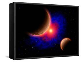 The Eye of a Nebula, a Star at the Center of a Gaseous Nebula-Stocktrek Images-Framed Stretched Canvas