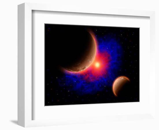 The Eye of a Nebula, a Star at the Center of a Gaseous Nebula-Stocktrek Images-Framed Art Print