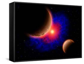 The Eye of a Nebula, a Star at the Center of a Gaseous Nebula-Stocktrek Images-Framed Stretched Canvas