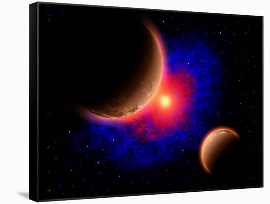 The Eye of a Nebula, a Star at the Center of a Gaseous Nebula-Stocktrek Images-Framed Stretched Canvas