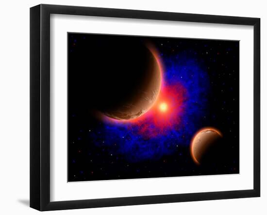 The Eye of a Nebula, a Star at the Center of a Gaseous Nebula-Stocktrek Images-Framed Art Print