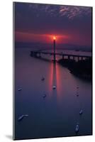 The Eye - Rare Alignment East Bay Bridge Boat Harbor Oakland Bay Area-Vincent James-Mounted Photographic Print