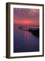 The Eye - Sunrise Special East Bay Bridge Boat Harbor Oakland Bay Area-Vincent James-Framed Photographic Print