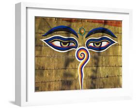 The Eyes on the Buddhist Stupa of Swayambhu, Kathmandu, Unesco World Heritage Site-Don Smith-Framed Photographic Print