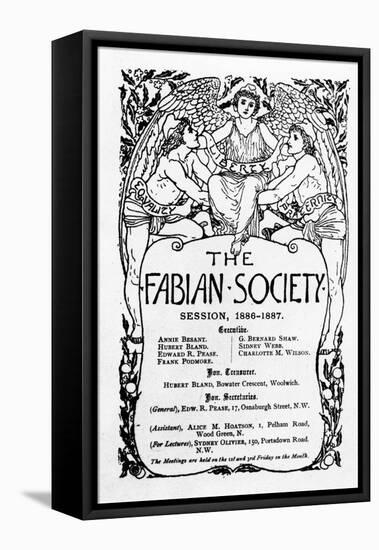 The Fabian Society Report, 1886-7-Walter Crane-Framed Stretched Canvas