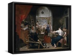 The Fable of Arachne (Las Hilandera)-Diego Velazquez-Framed Stretched Canvas