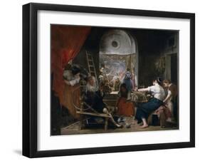 The Fable of Arachne (Las Hilandera)-Diego Velazquez-Framed Giclee Print