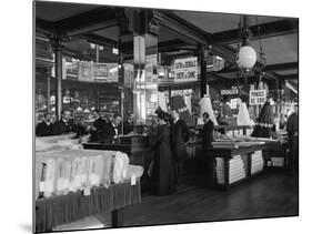 The Fabric Department of Le Bon Marche Stores, Paris, c.1900-French Photographer-Mounted Photographic Print