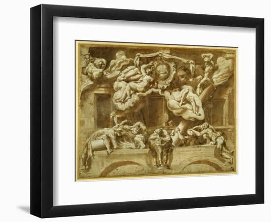 The Facade of Casa Orsi, after Lelio Orsi-null-Framed Giclee Print