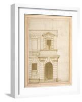 The Facade of Giulio Romano's House in Rome-null-Framed Giclee Print