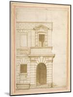 The Facade of Giulio Romano's House in Rome-null-Mounted Giclee Print