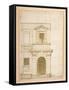 The Facade of Giulio Romano's House in Rome-null-Framed Stretched Canvas