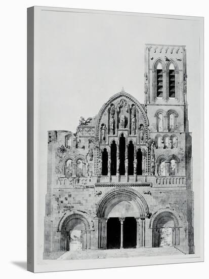 The Facade of La Madeleine De Vezelay-Eugène Viollet-le-Duc-Stretched Canvas