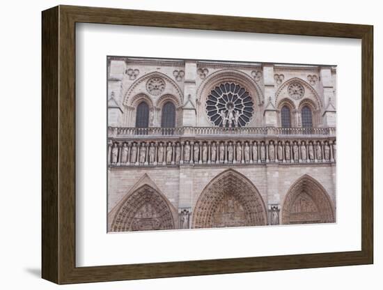 The Facade of Notre Dame De Paris Cathedral, Paris, France, Europe-Julian Elliott-Framed Photographic Print