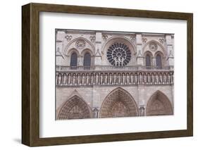 The Facade of Notre Dame De Paris Cathedral, Paris, France, Europe-Julian Elliott-Framed Photographic Print