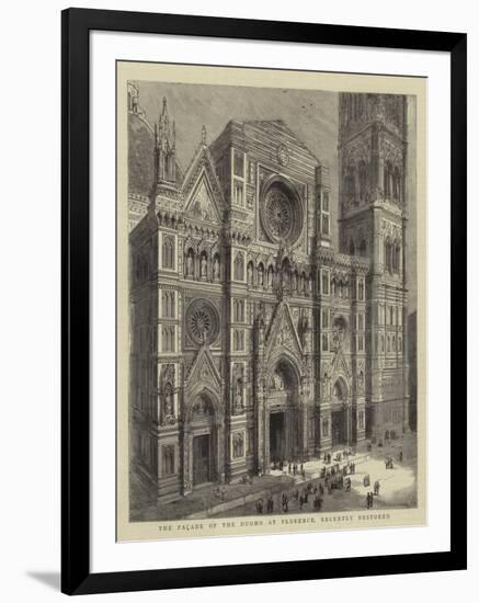 The Facade of the Duomo at Florence, Recently Restored-null-Framed Premium Giclee Print
