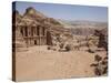 The Facade of the Monastery Carved into the Red Rock at Petra, UNESCO World Heritage Site, Jordan,-Martin Child-Stretched Canvas