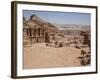 The Facade of the Monastery Carved into the Red Rock at Petra, UNESCO World Heritage Site, Jordan,-Martin Child-Framed Photographic Print