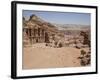 The Facade of the Monastery Carved into the Red Rock at Petra, UNESCO World Heritage Site, Jordan,-Martin Child-Framed Photographic Print