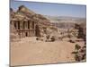 The Facade of the Monastery Carved into the Red Rock at Petra, UNESCO World Heritage Site, Jordan,-Martin Child-Mounted Photographic Print