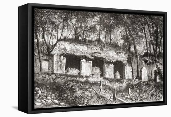 The Facade of the Palace at Palenque, Southern Mexico-null-Framed Stretched Canvas