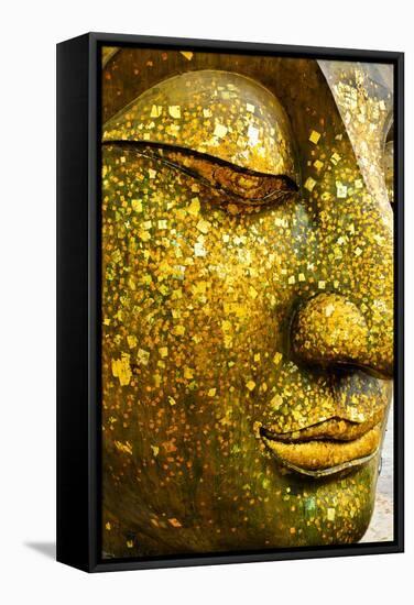 The Face of Buddha-Wasu Watcharadachaphong-Framed Stretched Canvas