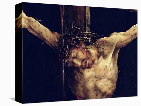 The Face of Christ, Detail from the Crucifixion from the Isenheim Altarpiece, circa 1512-16-Matthias Grünewald-Stretched Canvas