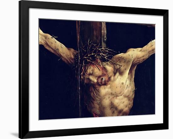 The Face of Christ, Detail from the Crucifixion from the Isenheim Altarpiece, circa 1512-16-Matthias Grünewald-Framed Giclee Print