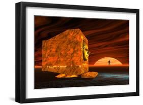 The Face of Modern Technology and Global Communication-null-Framed Art Print