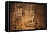 The faces on the Bayon temple at Angkor, UNESCO World Heritage Site, Siem Reap, Cambodia, Indochina-Alex Treadway-Framed Stretched Canvas