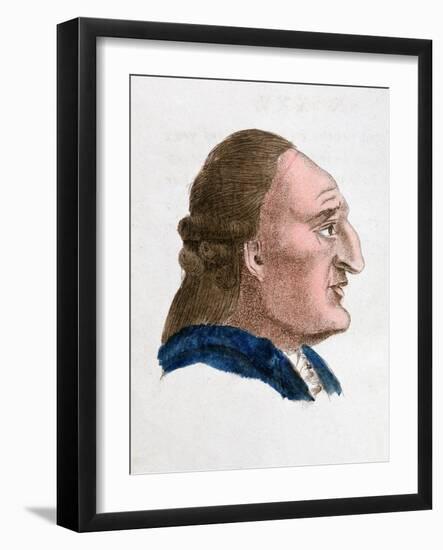 The Facial Characteristics of a Fiery, Passionate Tempered Person, 1808-Johann Kaspar Lavater-Framed Giclee Print