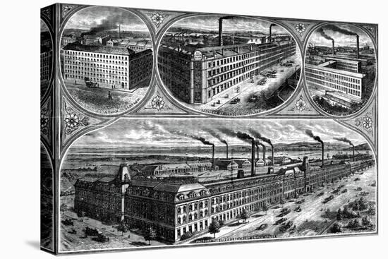 The Factories of the Singer Manufacturing Company, C1880-null-Stretched Canvas